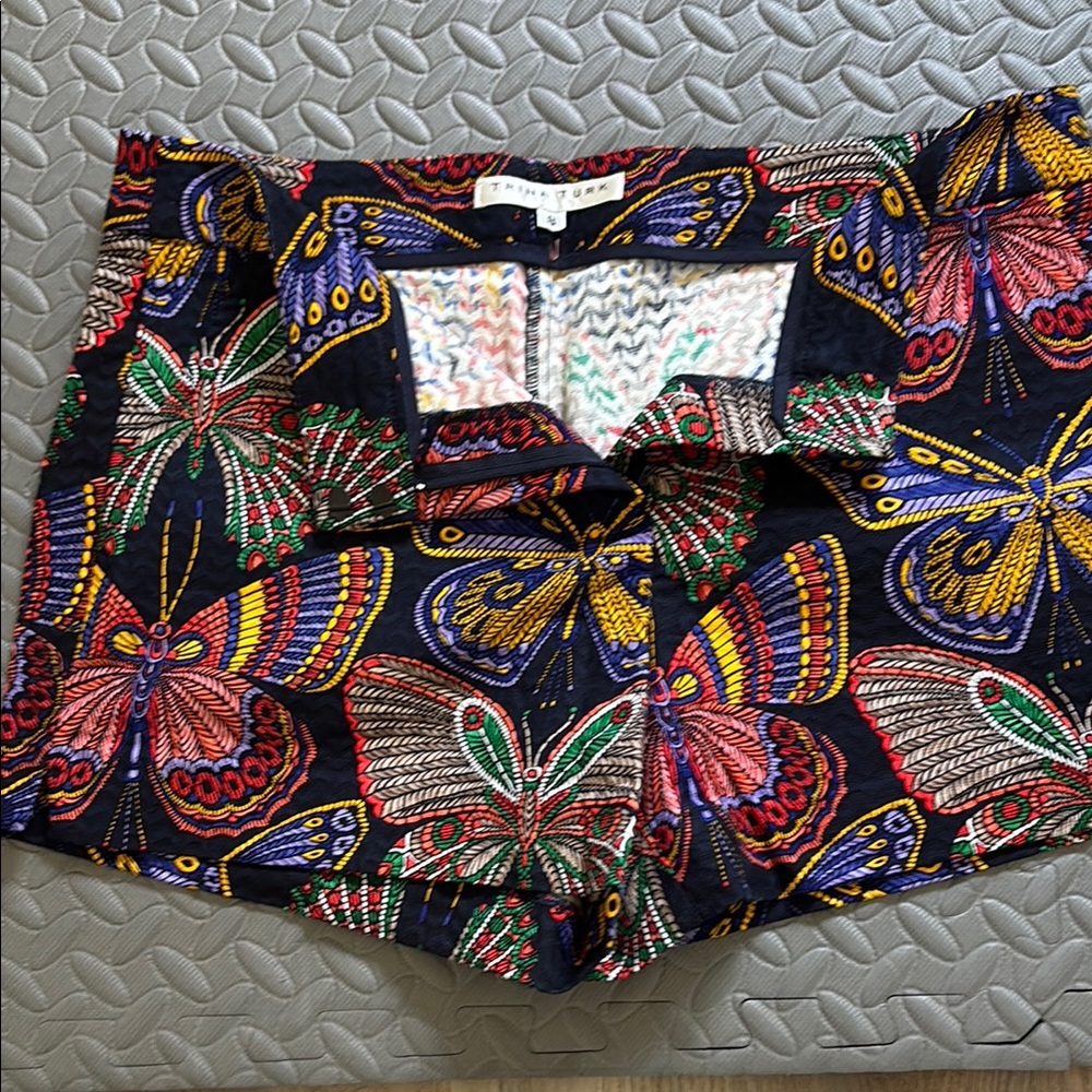 Trina Turk Multicolor Butterfly High Waist Shorts